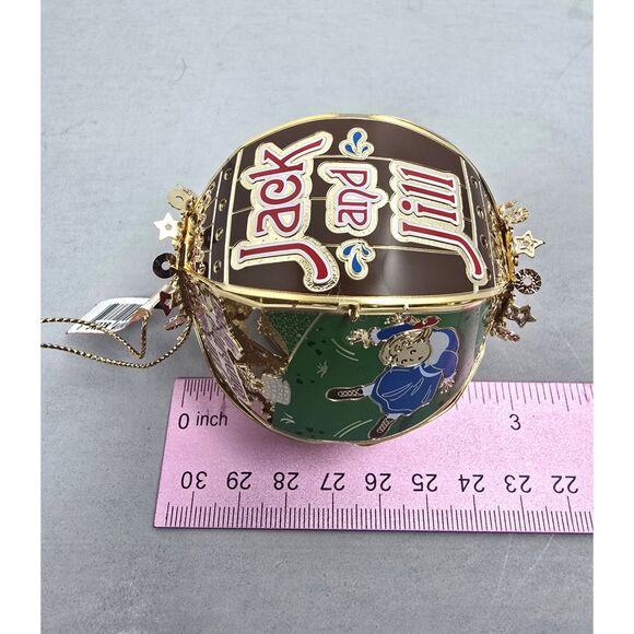 ChemArt 40864 Ornament Jack & Jill Collectible Metal 24k Gold Finish Etched - Picture 8 of 8